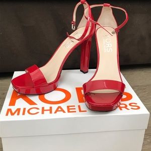Michael Kors Patent Leather Red Platform 9.5